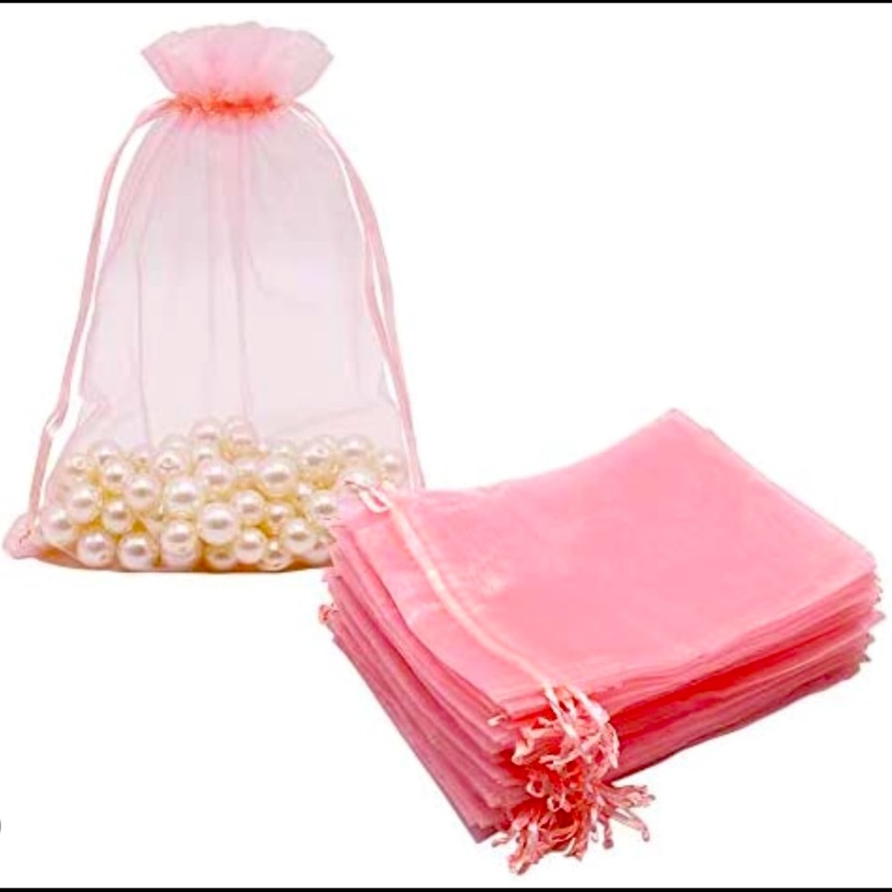 Blush Pink Organza Bags - 6x9 inch                                    95 pcs